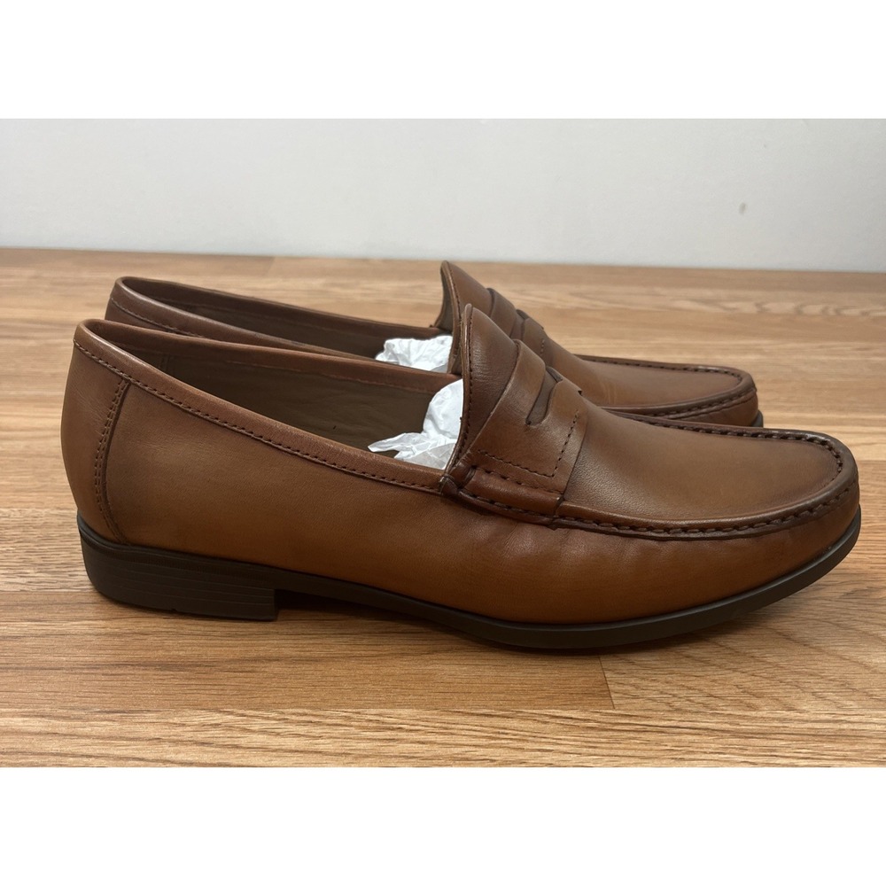 Peter Huber Austin Penny Loafers in Cognac Men's Size 9.5 NEW - Picture 7 of 11